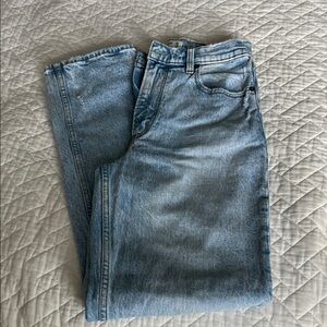 Abercrombie & Fitch the 90s straight ultra high rise Blue Straight Leg Jeans